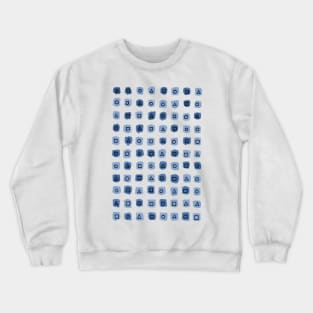 Abstract geometrical blue pattern Crewneck Sweatshirt